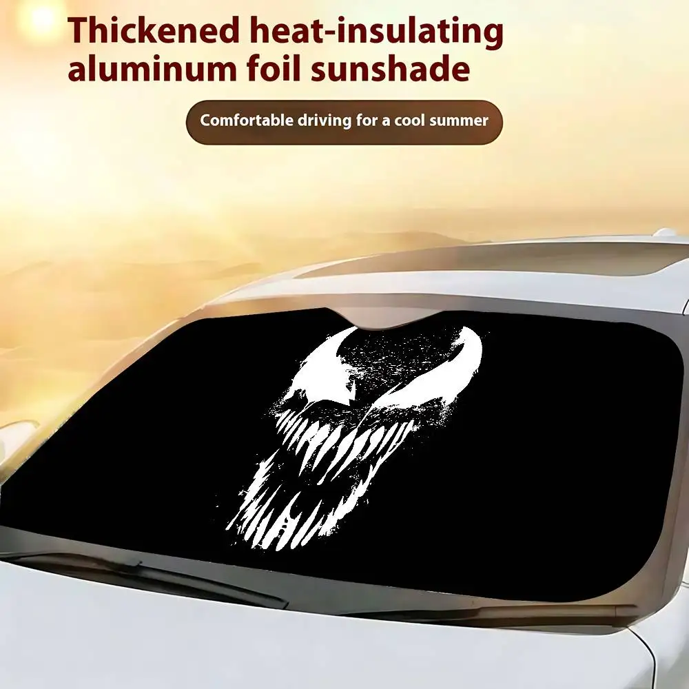 Classic Movie-E-venomS Cool Stylish And Trendy Windshield Sunshade, Car Windshield Cover Car Sunshade Curtain Car Sun Protection view 5