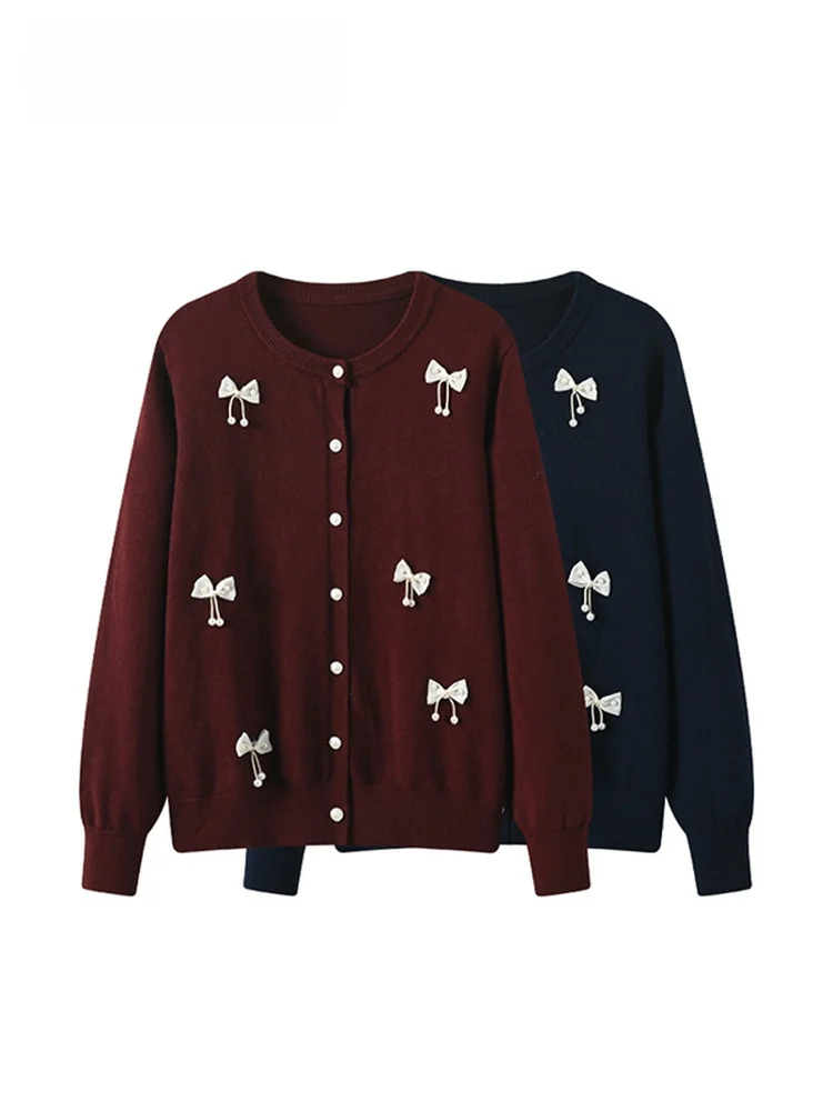 

plus Size Women's Knitwear Long Sve round Ne Loose Faion Top for Autumn Winter Thiened Girl's Casual Inner Wear
