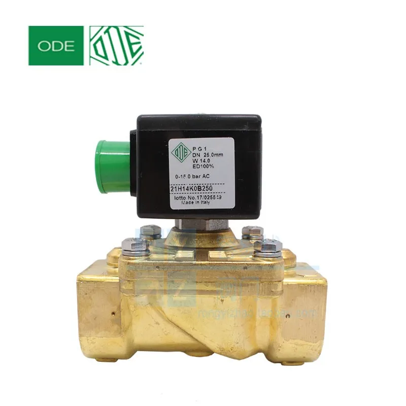 Italian ODE solenoid valve 21H14K0B250 internal thread 1 inch DN25 direct-acting normally closed solenoid valve