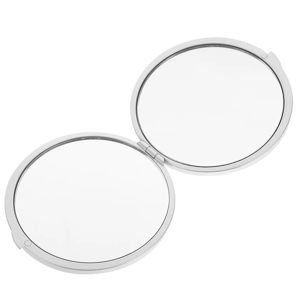 Compact Folding Mirror Small Round Magnifying Travel Makeup Mirror for Women Portable Pocket Handheld Purse Use