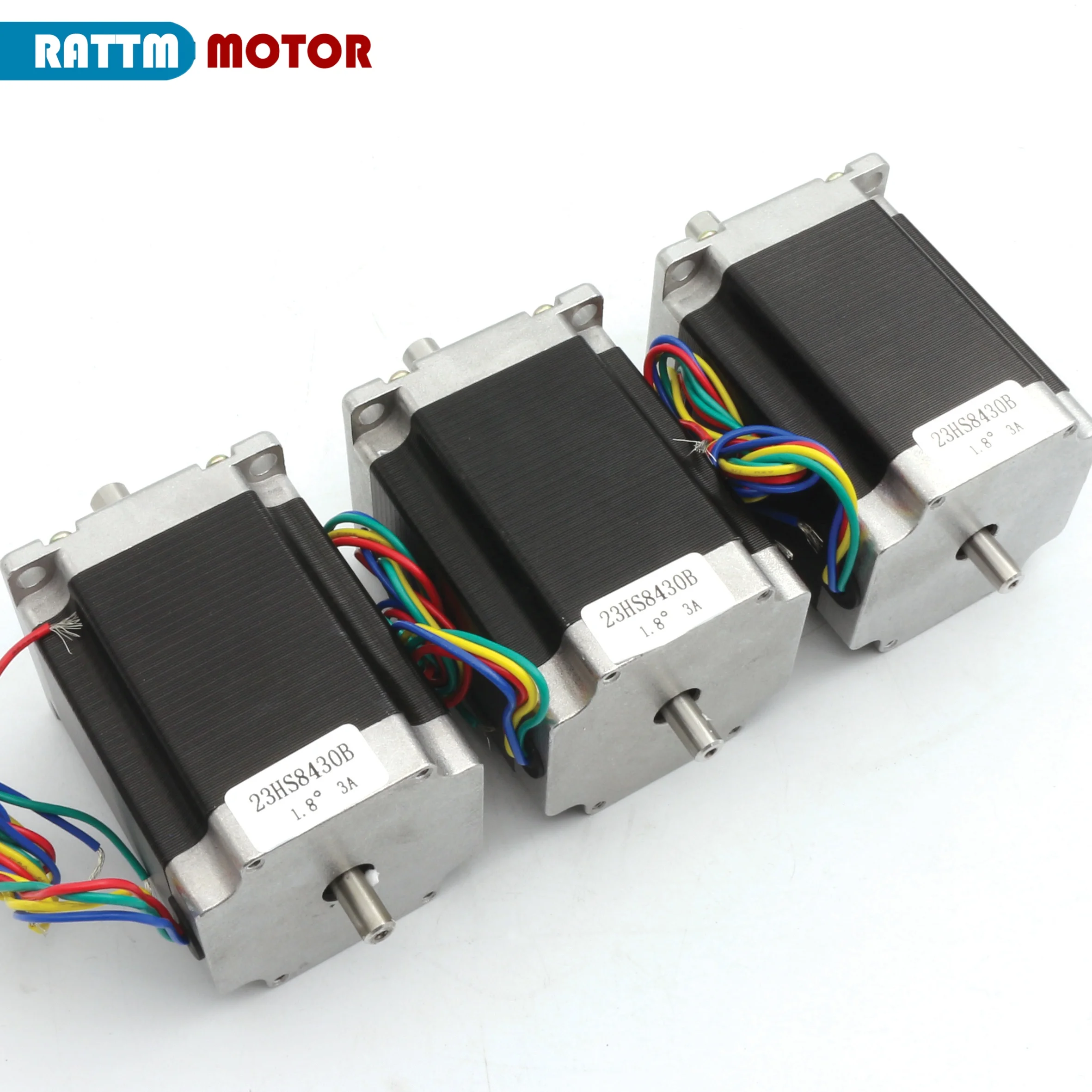 3/4 Uds 23HS8430B/23HS8430 Motor paso a paso Nema 23 76mm/112mm 270Oz-in 3A eje doble/eje único para máquina de grabado enrutador CNC