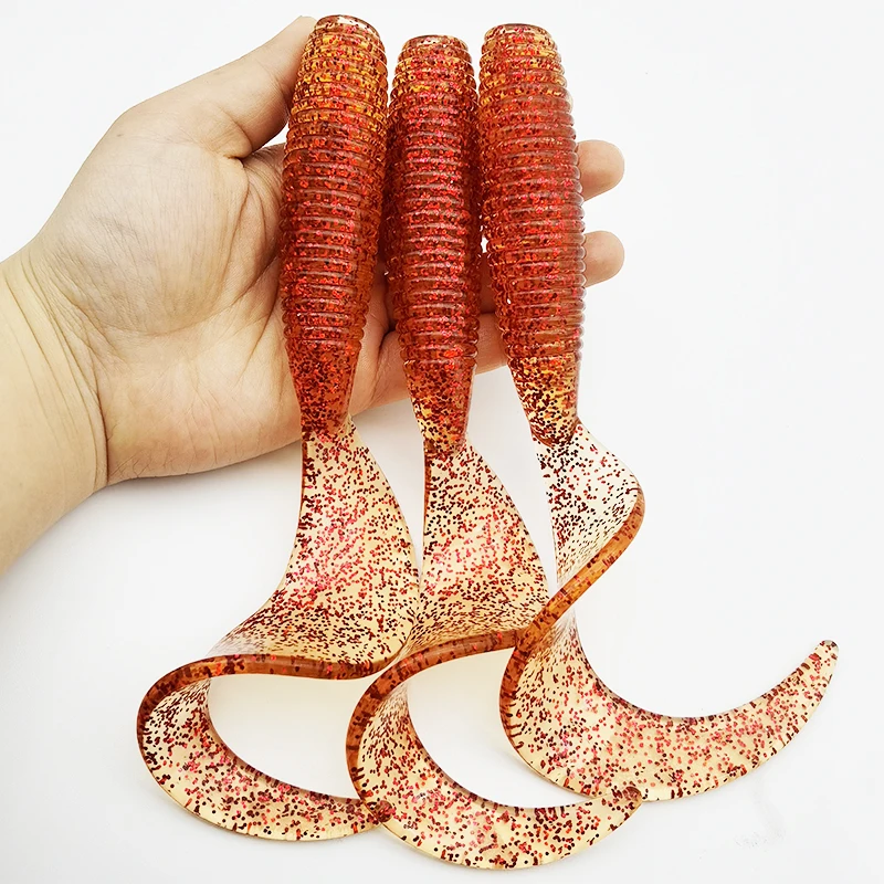 3 Stück Angelköder, weicher Kunstköder, 17,5 cm/6,89 Zoll/52 g, weiche Angelausrüstung – Detail 3