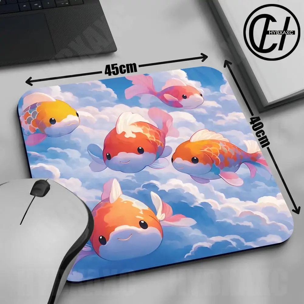 Kawaii Cloud Pink Cats Pastel Mouse Pad Gamer Large Size Office Desk Protector Mat 450x400X2MM Waterproof Desktop Mouse Pad