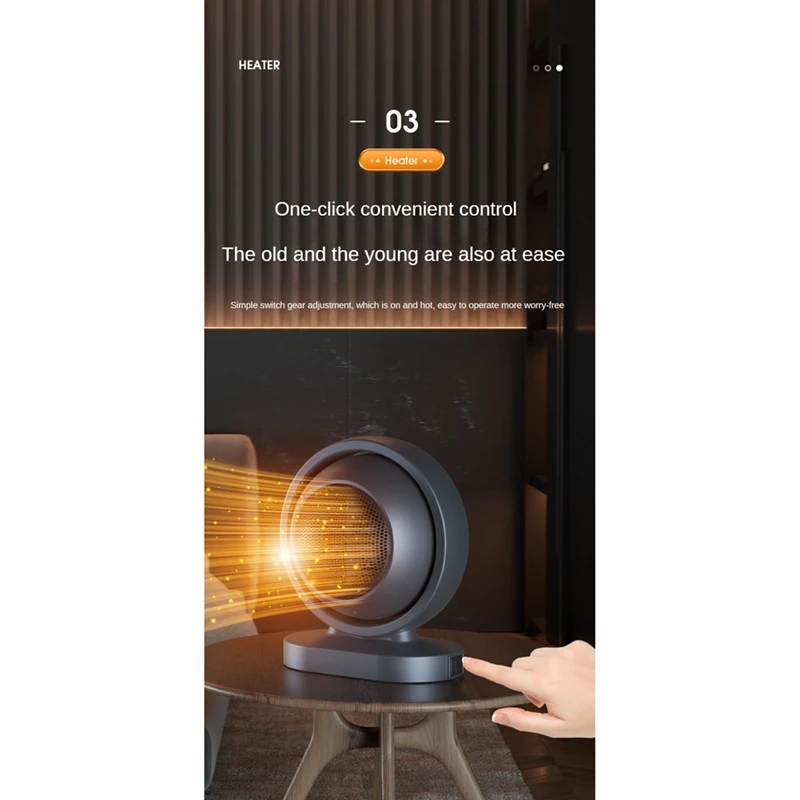 Calentador eléctrico portátil de 380W, ventilador de escritorio, estufa, soplador de aire caliente, Mini calentador, hogar, oficina, habitación, calentador para el invierno, enchufe de la UE