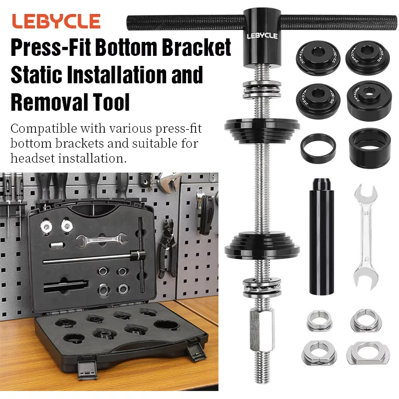 

LEBYCLE Инструмент для установки каретки велосипеда Инструмент для снятия велосипедной гарнитуры для установки велосипеда 24 мм 30 мм BB86 BB30 BB92 Инструмент для каретки