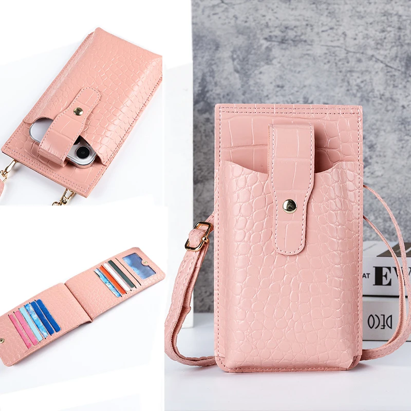 

New Mobile Phone Bag Women's Multi Card Case Wallet Vertical Style Fashion Crossbody Bag Versatile One Shoulder Messenger Bag