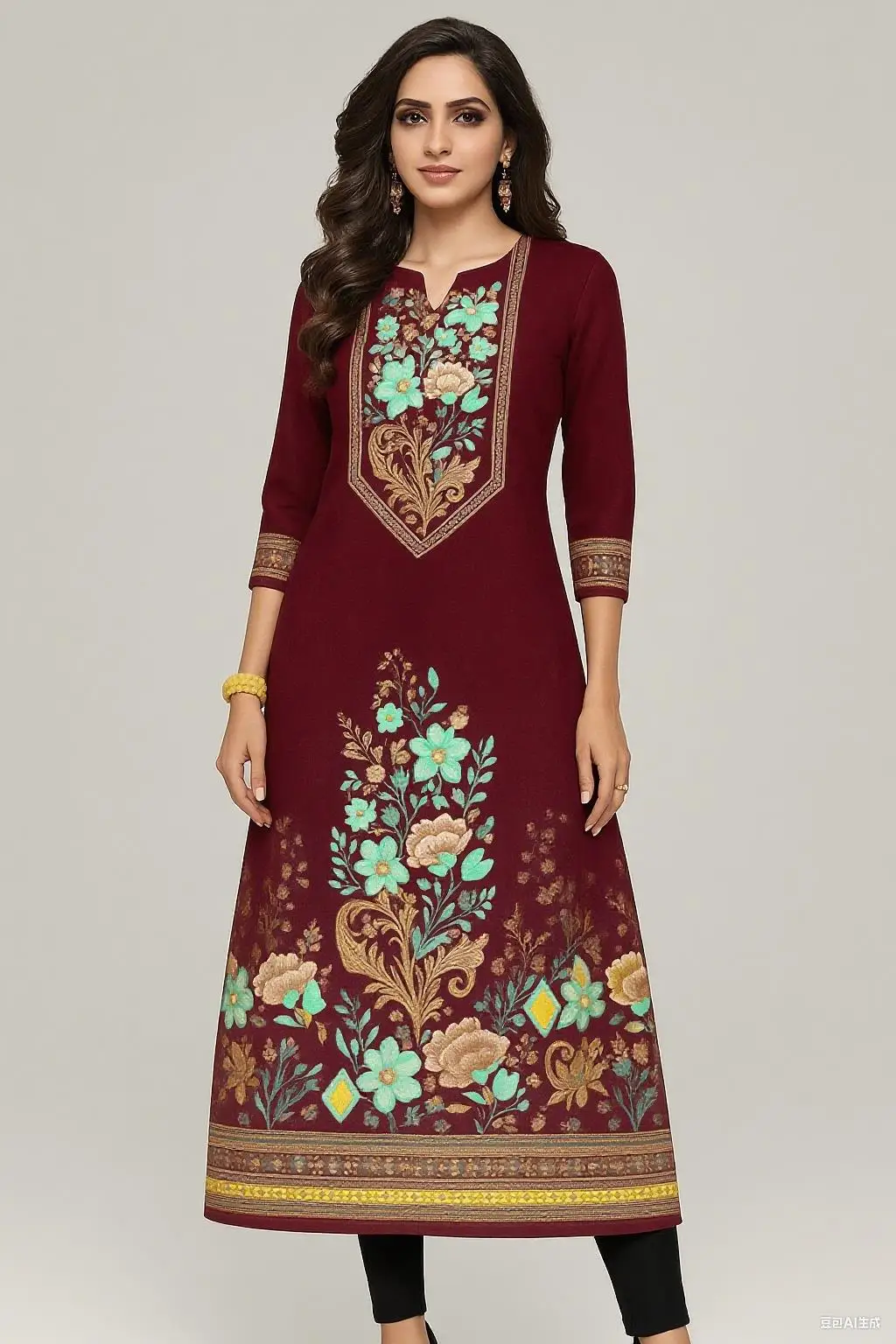 فستان كورت لعام 2026 فستان نسائي عصري وأنيق بأكمام طويلة أنبوب مستقيم فستان متواضع غير رسمي دبي قفطان مغربي #6