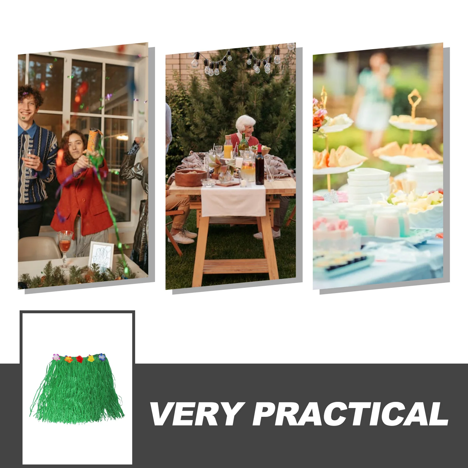 

Luau Table Skirt Hawaiian Party Decoration for Tropical Beach Gathering Event Decorations Table Fringe Tropical Party Decor