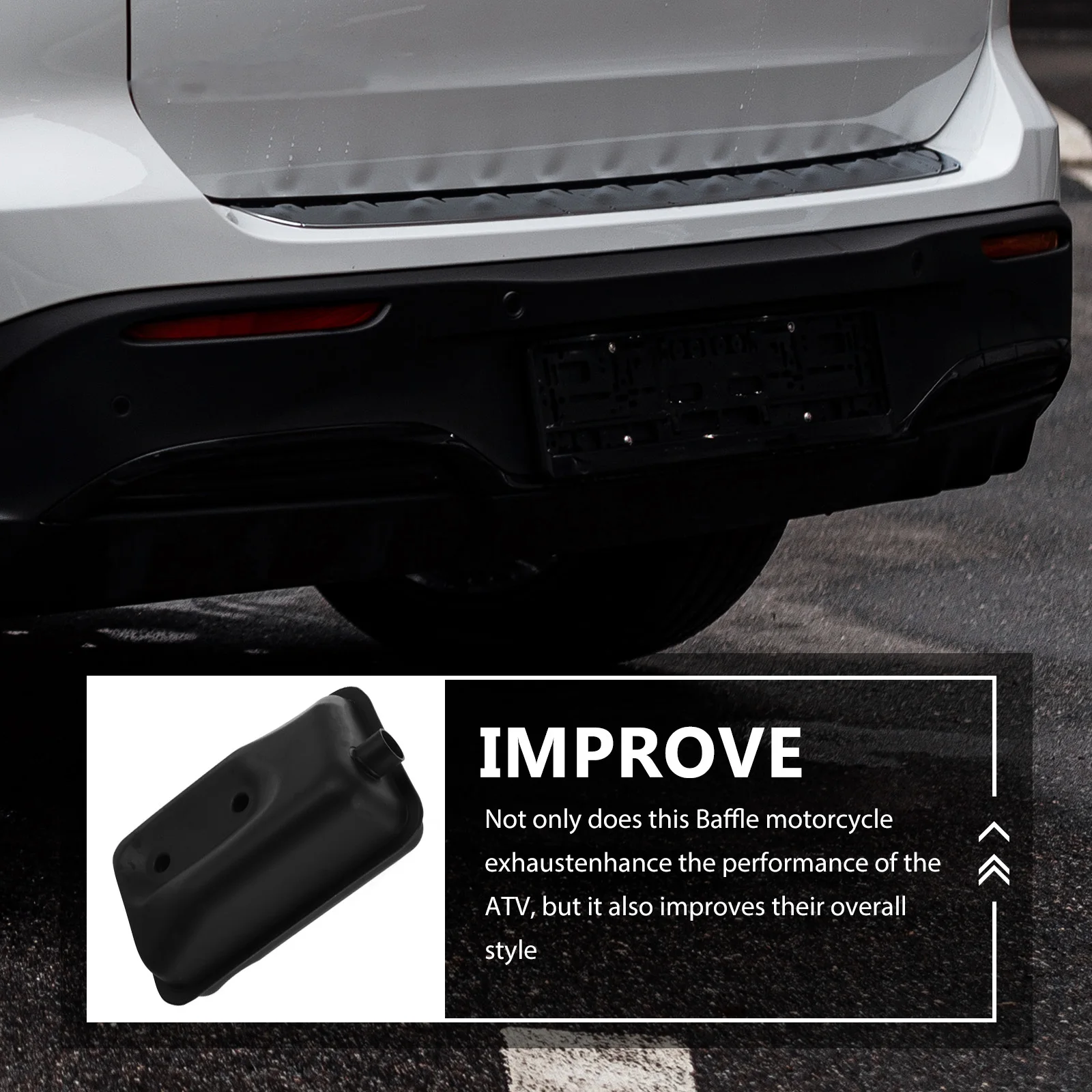 

1Set Motorcycle Exhaust Muffler Pipe Compatible 49cc Mini Pit Bike Dirt Bike Baffle 2 Inch Tip Motorcycle Accessories