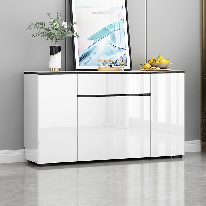 

Luxury Modern Dining Room Furniture Wooden Console Table Buffet Bar Cabinet with Marble Top White Storage Sideboardpromote sale