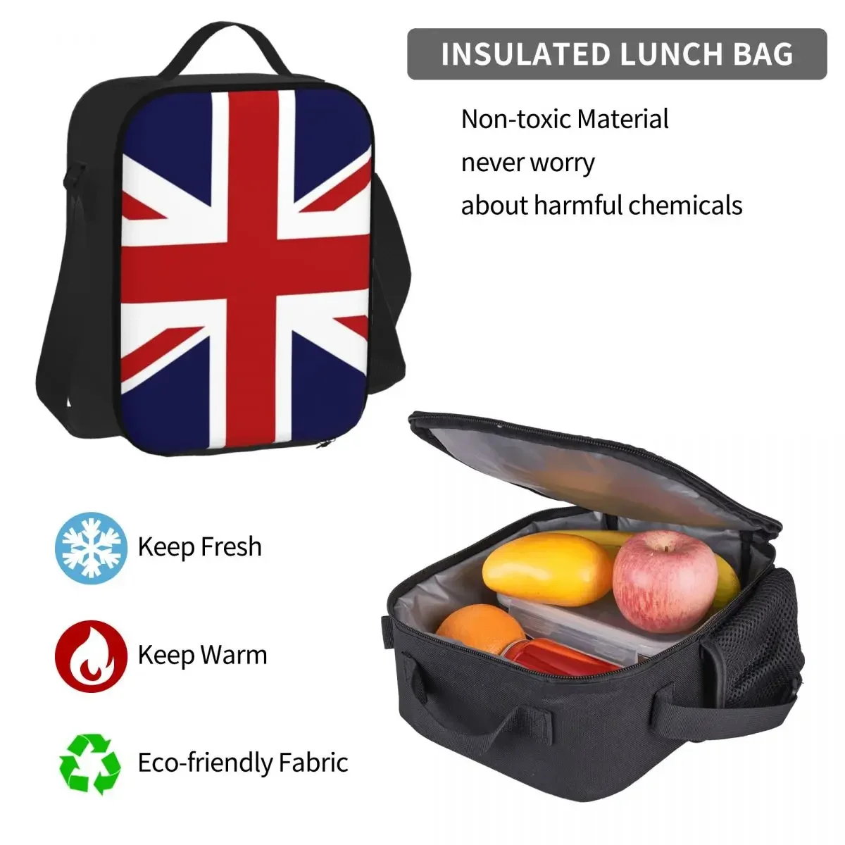 Mochila De La bandera del Reino Unido de Union Jack para niños y niñas, mochila escolar, bolsa de almuerzo, bolsa para bolígrafos, conjunto de tres piezas