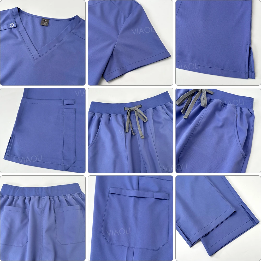 Uniform Nurse Women Dental Scrub Operating Room Surgical Uniform High Quality Multicolor Scrub Suit Doctor Clinical Workwear Set