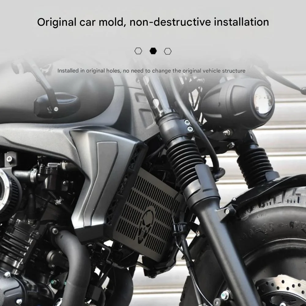 Para haojue tr300 personalizado proteção do tanque de água net proteção do motor capa lateral liga alumínio wolverine capa decorativa