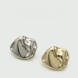 10pcs Irregularly Shaped Buttons Beautiful Gold/Silver Color Metal Shank Buttons Clothing Sewing Accessories