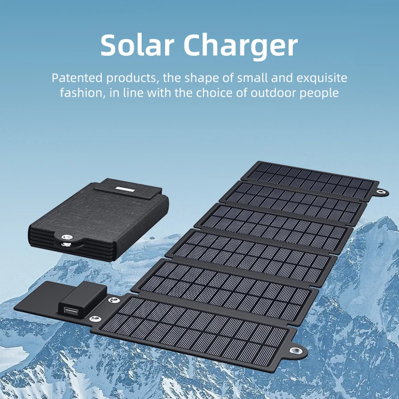 YX ES-B01 Carregador Solar de Alta Potência, 10W, Dobrável, Portátil, Ao Ar Livre, Pequeno Painel Solar, Adequado para Celulares, Tablets, Bancos de Energia