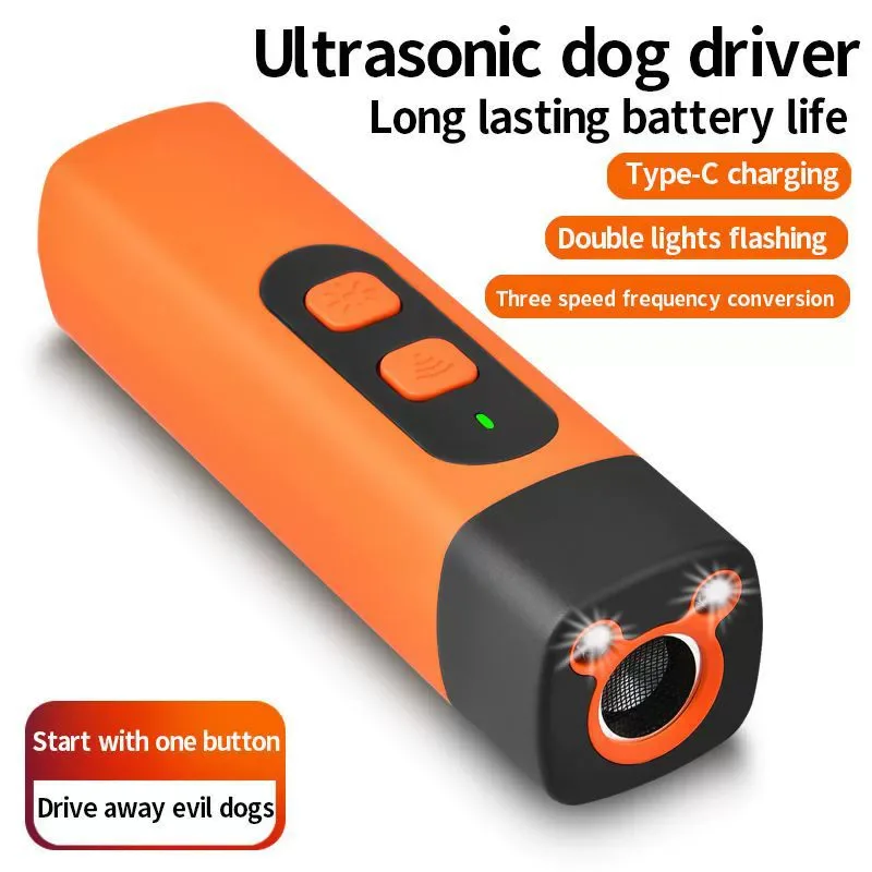 Mini ultrasonic dog repellent, high-power long-distance training, bark stop, dog scaring, outdoor self-defense