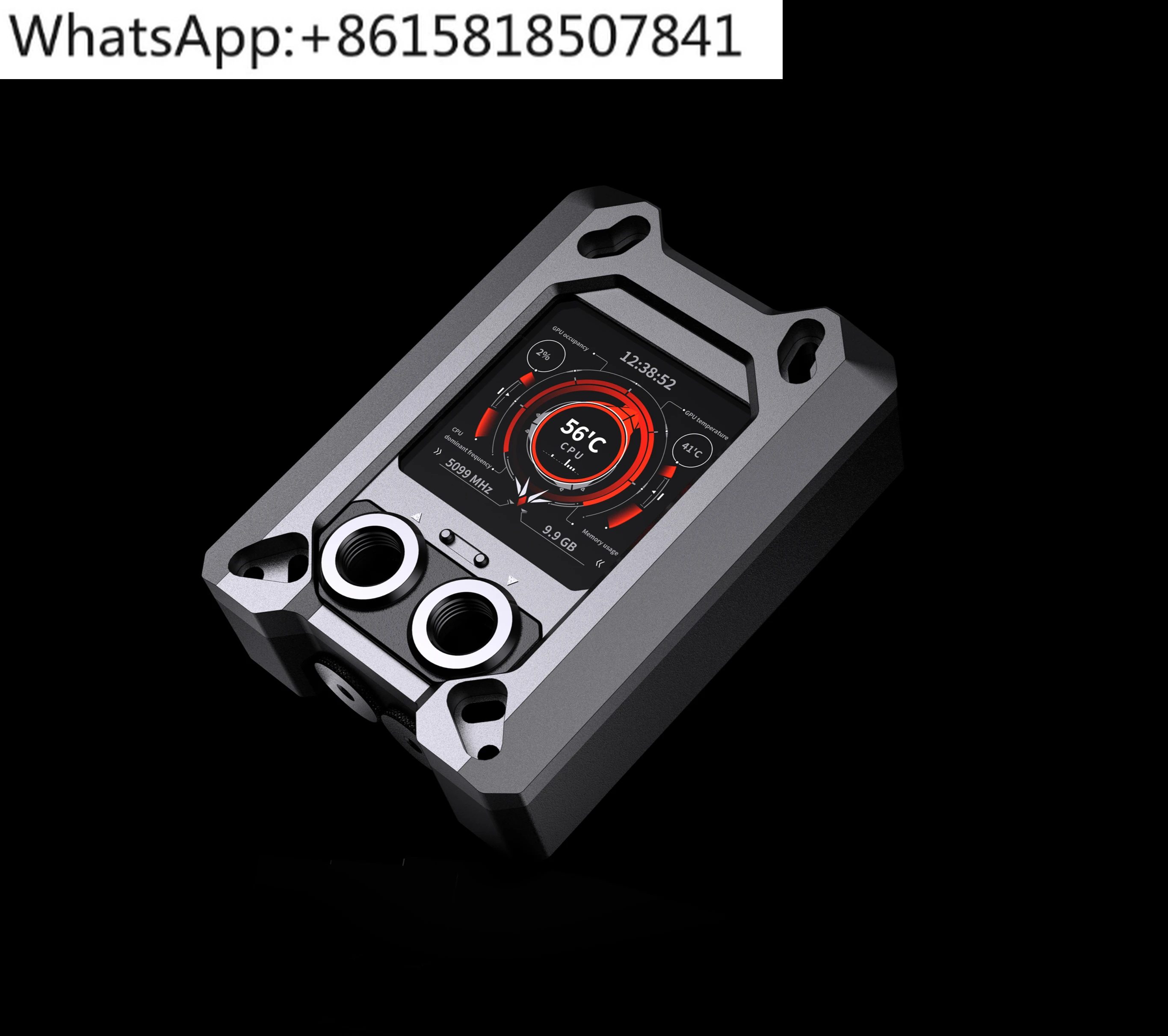 شاشة ديجيتال برأس تبريد المياه لوحدة المعالجة المركزية AIDA64 شاشة ثانوية، منصة AMD لمراقبة درجة الحرارة في الوقت الحقيقي