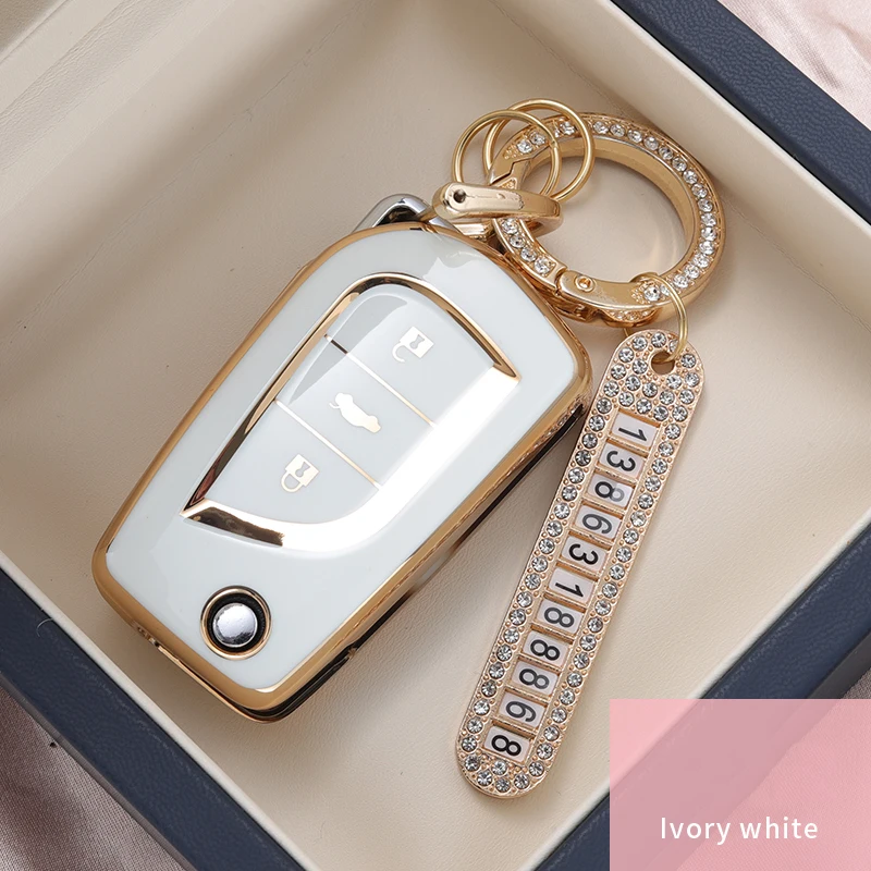 Plating TPU Car Remote Key Case Cover Shell for Toyota Auris Corolla Reiz Avensis Verso Yaris Aygo Rav4 Scion TC IM 2017 2016