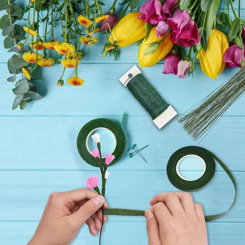 Metal Wire For Gardening Flexible Multipurpose Wire Ties 2PCS Green Portable Wire Ties Reusable Twist Ties For Home Studios