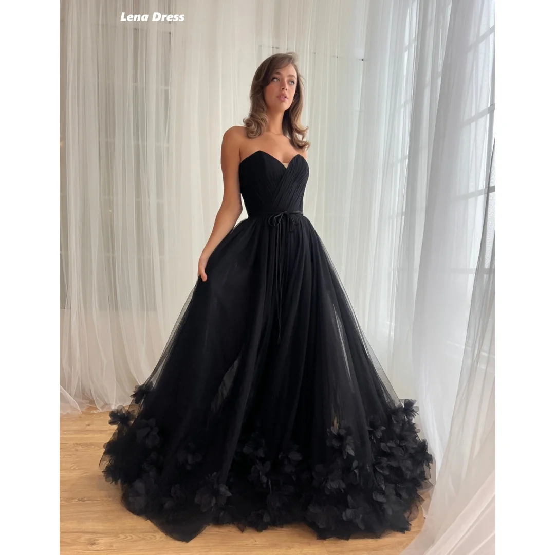 

Lena Formal Dresses Woman Black Luxury Dresses Women 2024 Gauze Off the Shoulders Elegant Party Dress Line A Long Skirt Evening