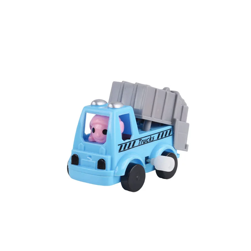 Petite voiture mécanique de dessin animé pour enfants, véhicules d'ingénierie à remonter, simulation créative, jouet mignon, marche, cadeaux d'anniversaire pour enfants