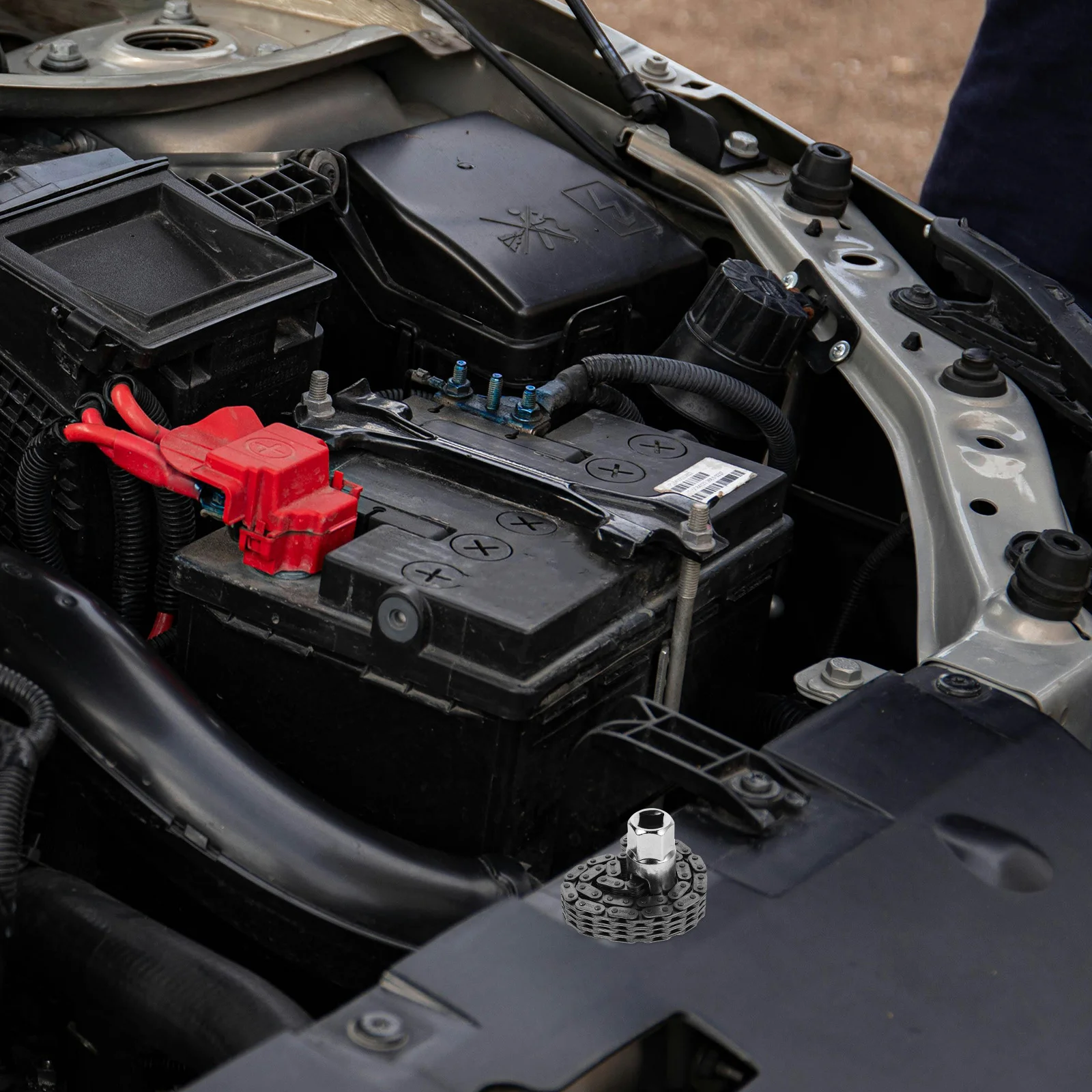 

52-Section Chain Type Oil Filter Wrench Heavy Duty Automotive Maintenance Tool Universal Oil Filter Removal Chain Wrench