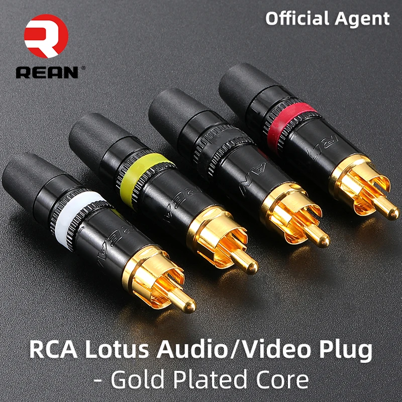 NEUTRIK's REAN Phono RCA pozłacana miedziana wtyczka NYS373 1/5/10 szt. Złącze wtykowe Audio wideo głośnik gramofon do kina DVD