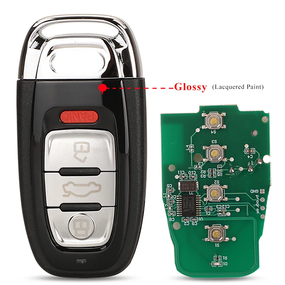 Jingyuqin Smart Remote Schlüssel Semi Keyless 3/4BTN 315MHz/433MHZ/868MHZ 8T 0 959 754C für Für Audi Q5 A4L A5 A6 A7 A8 RS4 RS5 S4 S5