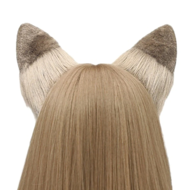 Artificial Animal Cosplay Wolf Ear Ears Headbands Halloween Headbwear Perfect Gift for Women and Girl