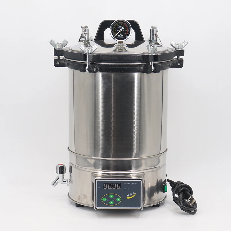 وعاء تعقيم 2KW معقم بخاري رقمي محمول بالضغط 18 24 30 لتر معقم الأوتوكلاف للفطر