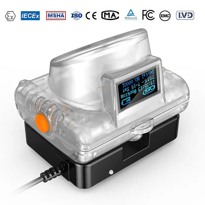 KL6LMA Cordless Miner Headlamp IP68 Waterproof LED Cap Lamp Wireless Charging Lithium Ion Underground Mining Light view 4