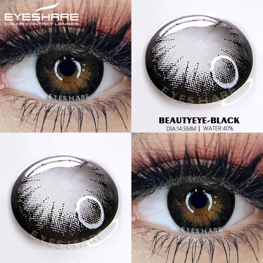 EYESHARE Natural Color Contact Lens 1 Pair Colored Contacts Lens For Eyes Yearly Beauty Makeup Brown Contacts Lenses Eye Color