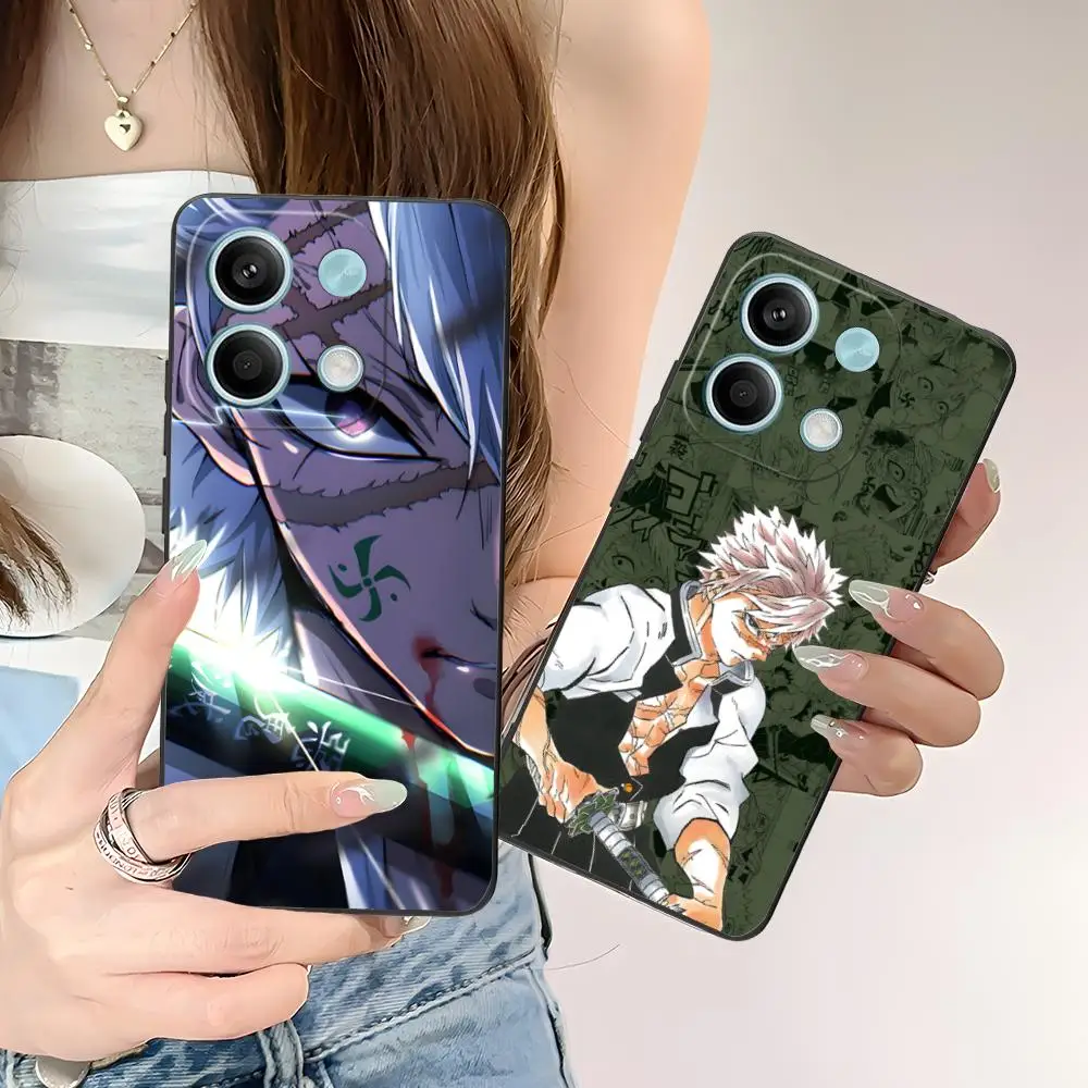 

Чехол для телефона Demon Slayer Sanemi для POCO M6 M5 M4 M3 X7 X6 X5 X4 X3 F6 F5 F4 Pro GT 5G с цветным принтом, защитный красивый чехол