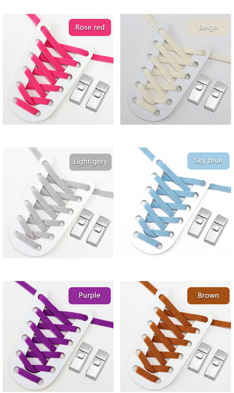 Neue Schnürsenkel ohne Binden, Schnürsenkel mit Druckverschluss, elastische Schnürsenkel, Sneaker-Schnürsenkel für Kinder und Erwachsene, breite flache Schnürsenkel für Schuhe – Detail 10