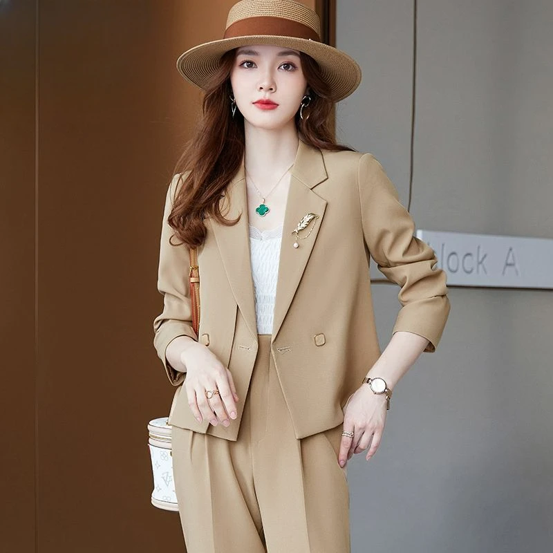 

Women Suit Jacket Temperament Ladies High Sense Short Outwear Spring and Autumn Fashion Versatile Leisure Blazer Female Clothes