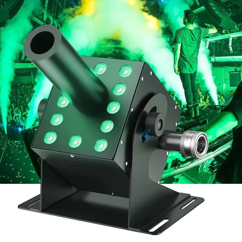 

Stage Bar Party Effect Fog Machine 12*3W CO2 Column Led RGB Color Mixing Gas Smoke Fog Cannon Machine DMX Disco Nightclub