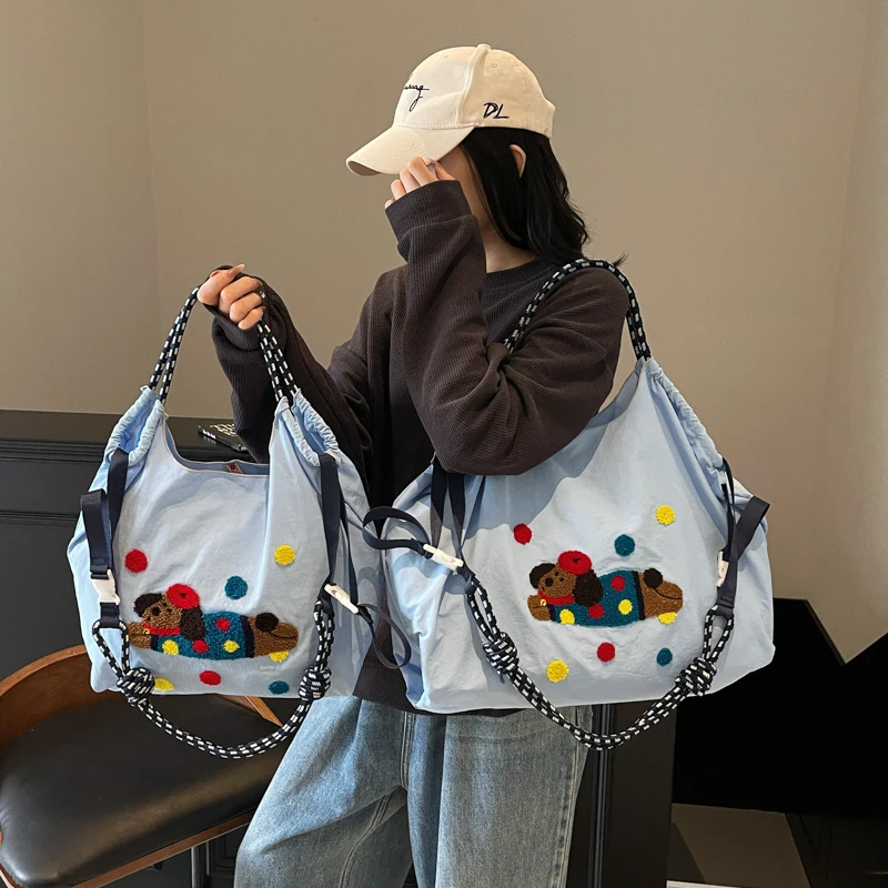 

2025 New Summer Trendy Bags for Women, Cute Cartoon Tote Bags, Versatile Shoulder Bags, Handbags, Embroidered Cloth Bags for Wom