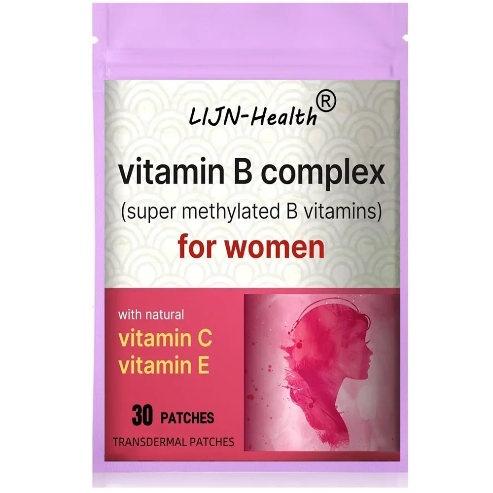 30 Patches Vitamin B Complex Transdermal Patches for Women Immune, Energy