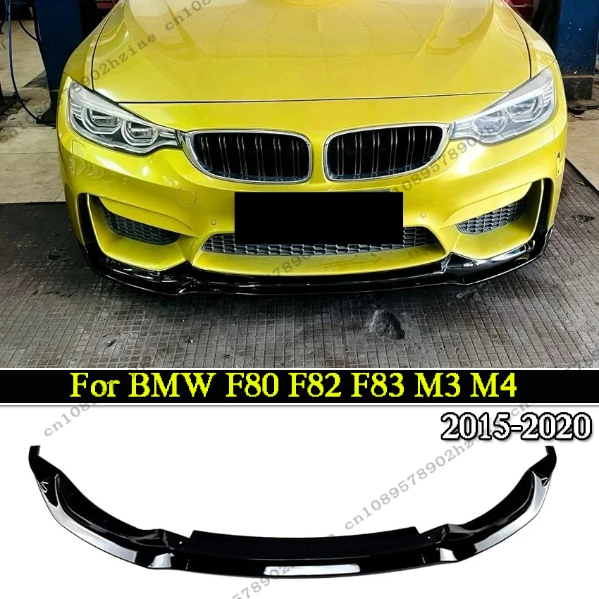 

3PCS For BMW F80 F82 F83 M3 M4 2015-2020 Front Bumper Lip Splitter Spoiler Diffuser Exterior Modification Body kits Tuning