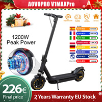 AOVOPRO V1MAX PRO 1200W Electric Scooter 45KM Max Range 35KM/H 500W Motor Power 42V14.5AH Folding Electric Scooter for Adults