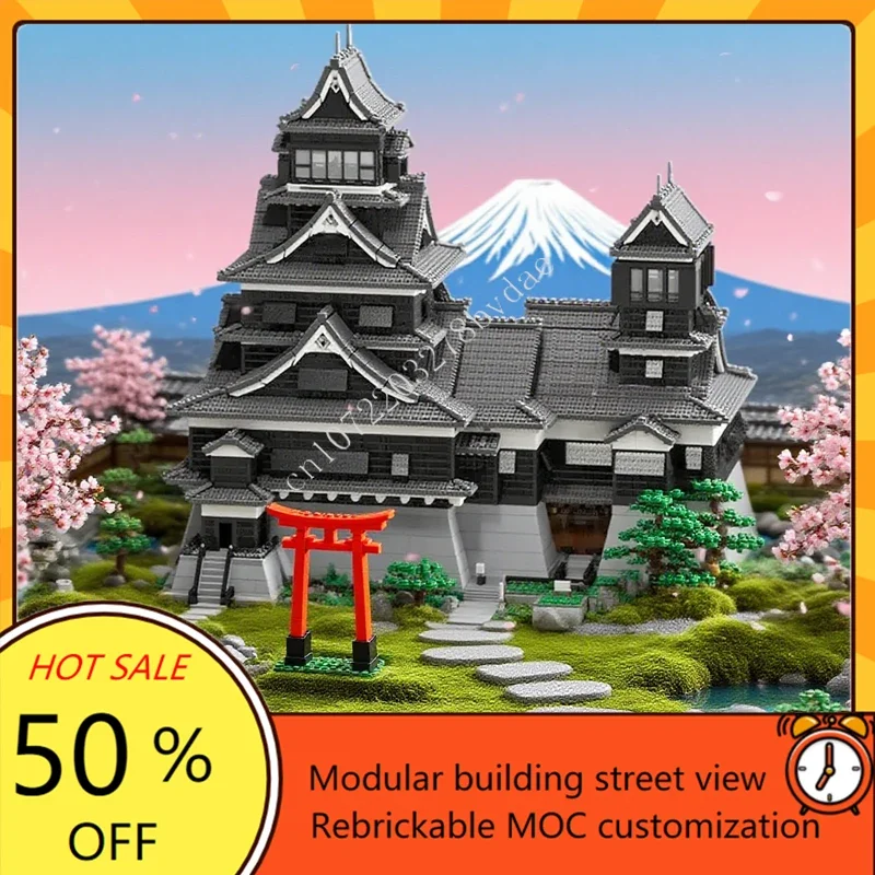43893PCS Kumamoto Castle Hot City MOC Puzzle Creative StreetView Architecture Model Birthdayal Assembly Toy Christmas Gift