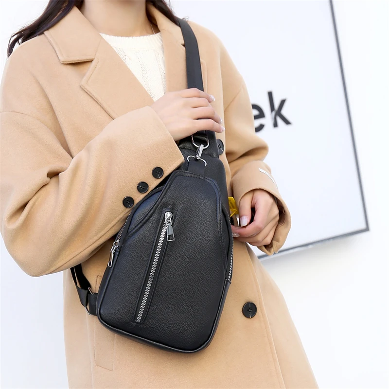 Pu New Waist Packs Zipper Women\'s Bags on Sale 2024 High Quality High-capacity Waist Packs Solid Leisure Versatile Poche