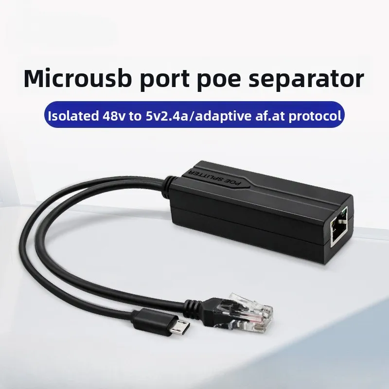 

Разветвитель POE от 48 В до 5 В, 2,4 А, Micro USB 100/1000 Мбит/с, блок питания BarrelJack для Huawei, Hikvision, Bobcat, Raspberry Pi