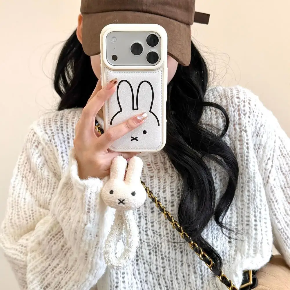 

Милые и подходящие чехлы для телефонов Miffy Cartoon Iphone 17 16, 15, 14, 13 серии Pro Max, защитные чехлы для телефонов с защитой от падения