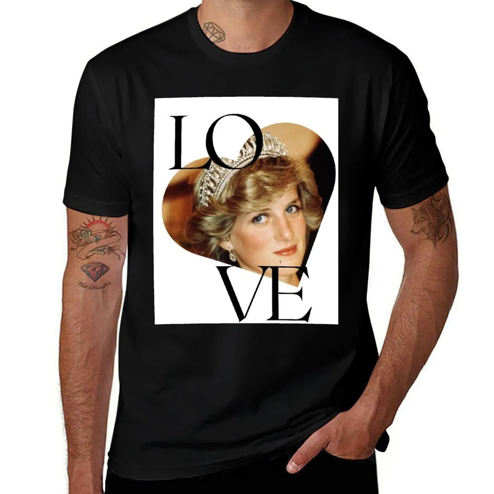 Princees Diana Love T-Shirt Worker Basic Short Sleeve Tee T-Shirt