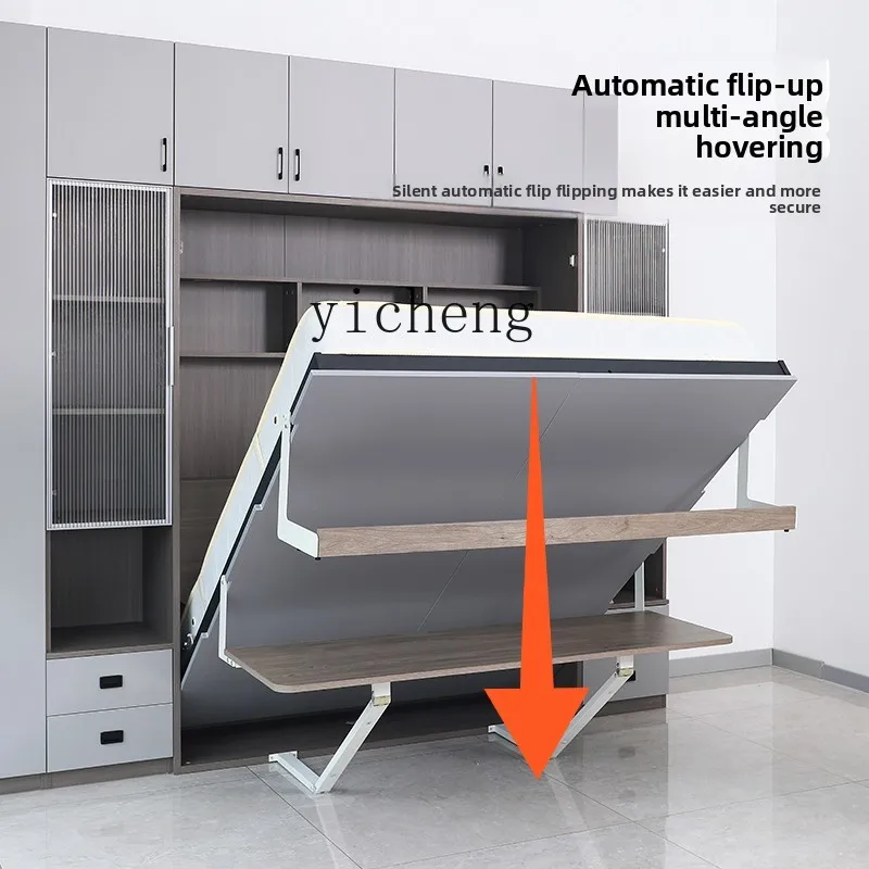 

TWR with desk bookshelf wall bed multi-function folding automatic hardware accessories