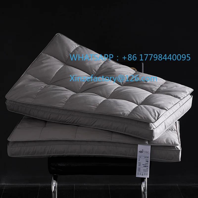 

Customizable 95 White Goose Down Antibacterial Sleeping Pillow Luxury Comfortable Hotel Bed Pillows