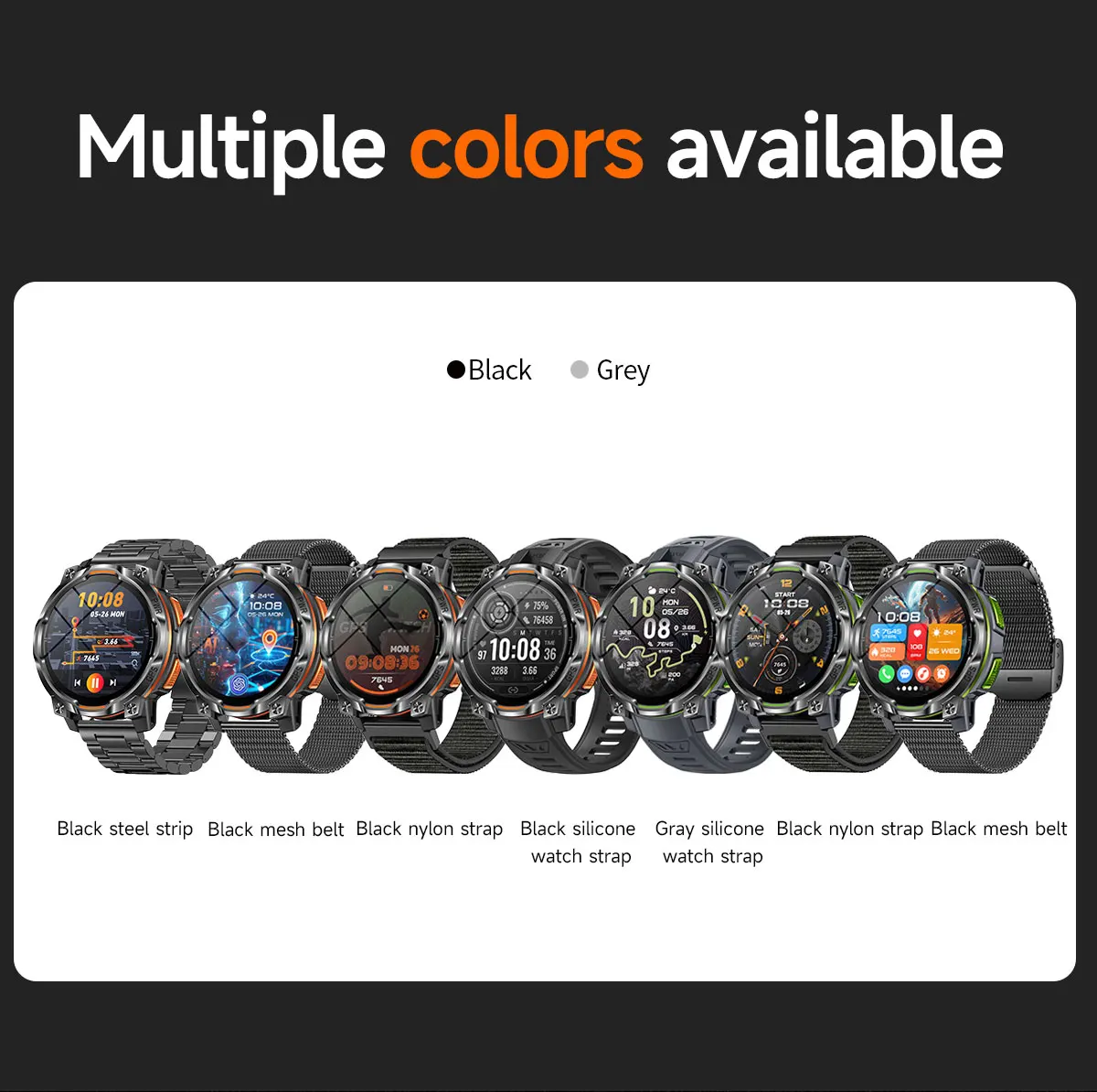 Neue Technologie 2026 GPS Offline-Karte Smartwatch für Herren 1200mAh Akku Wasserdicht Kompass Höhenmesser Taschenlampe BT-Anruf Smartwatch – Detail 19
