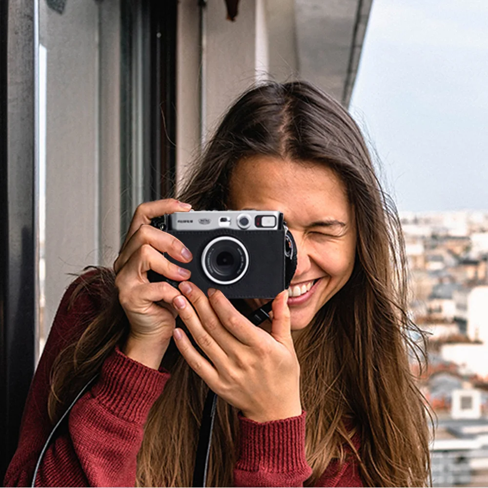 

Polaroid mini EVO Vintage Leather Camera Bag Digital Camera Fit Storage Case Crossbody Bag