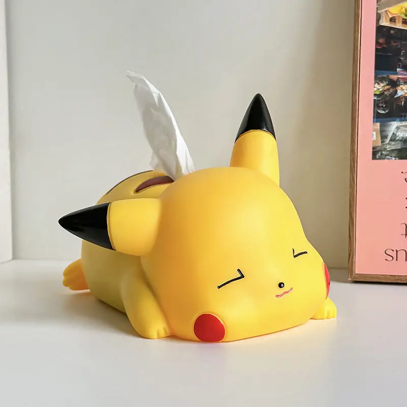 

Kawaii Pikachu Tissue Box Cartoon Cute Bedroom Living Room Creative Draw Box Pokémon Animation Home Furnishings
